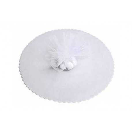 Velo Tulle Orlato Bianco 50pz