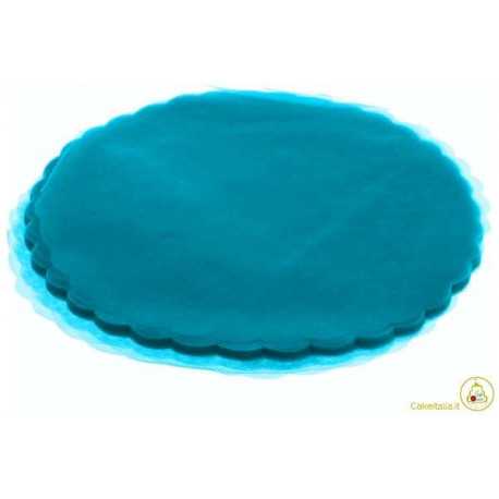 Velo Tulle Orlato Turchese 50pz Velo Tulle Orlato Turchese 50pz