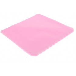 Velo Tulle Orlato Quadrato Rosa 50pz