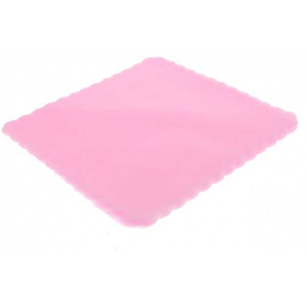 Velo Tulle Orlato Quadrato Rosa 50pz