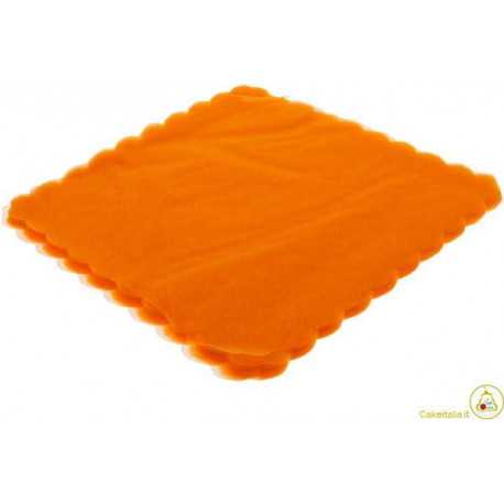 Velo Tulle Orlato Quadrato Arancione 50pz Velo Tulle Orlato Quadrato Arancione 50pz