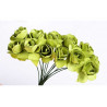 Fiore in carta cm 1 pz 12 colore verde Fiore in carta cm 1 pz 12 colore verde