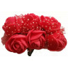 Rosa in spugna con inserti pois cm 2 pz 12 colore fucsia Rosa in spugna con inserti pois cm 2 pz 12 colore fucsia