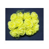 Rosa in spugna con velo a pois cm 3 pz 12 colore Giallo Rosa in spugna con velo a pois cm 3 pz 12 colore Giallo