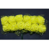 Rosa in spugna con inserti pois cm 2 pz 12 colore Giallo