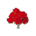 Rosa in carta colore Rosso 6 pz cm 3