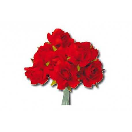 Rosa in carta colore Rosso 6 pz cm 3 Rosa in carta colore Rosso 6 pz cm 3