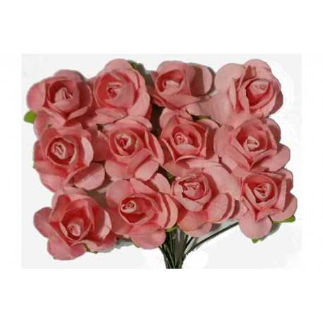 Fiore in carta cm 1 pz 12 colore rosa