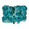 Fiore in carta cm 1 pz 12 colore celeste e bianco Fiore in carta cm 1 pz 12 colore celeste e bianco