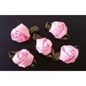 Fiore in raso 2,5cm pz 5 Rosa