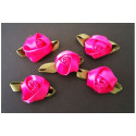 Fiore in raso 2,5cm pz 5 Fucsia