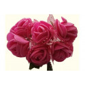 Rosa in spugna con inserti pois cm 2 pz 6 colore rosa