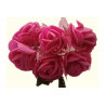 Rosa in spugna con inserti pois cm 2 pz 6 colore rosa Rosa in spugna con inserti pois cm 2 pz 6 colore rosa