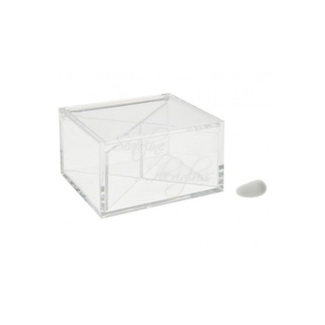 Scatola in Plexiglas con Divisorio 10x10x6 cm – Per Confetti, Regali e Confezioni