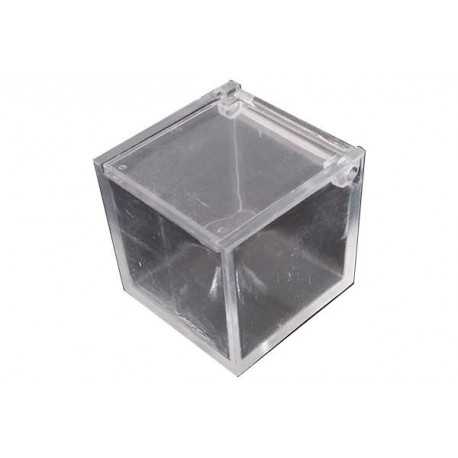 Scatola Cubo Portaconfetti in plexiglas 5x5x5cm Opaco Grezzo