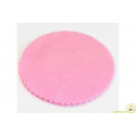 Velo Tulle Orlato Rosa in confezione da 50 veli di diametro 24 cm