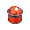 Scatola Tonda portaconfetti con decoro Rosso in plexiglas 6x4cm Scatola Tonda portaconfetti con decoro Rosso in plexiglas 6x4cm