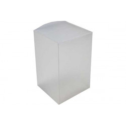 Scatola Quadrata portaconfetti traslucido Bianco in PVC 5x5x8cm 4pz