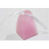 Scatola Triangolare portaconfetti traslucido Rosa in PVC 5x5x5cm 4pz