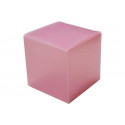 Scatola Cubo portaconfetti traslucido Rosa in PVC 5x5x5cm 4pz