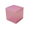 Scatola Cubo portaconfetti traslucido Rosa in PVC 5x5x5cm 4pz
