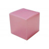 Scatola Cubo portaconfetti traslucido Rosa in PVC 5x5x5cm 4pz