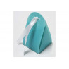 Scatola Triangolare portaconfetti traslucido Celeste in PVC 5x5x5cm 4pz Scatola Triangolare portaconfetti traslucido Celeste in PVC 5x5x5cm 4pz
