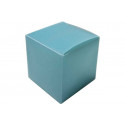 Scatola Cubo portaconfetti traslucido Celeste in PVC 5x5x5cm 4pz