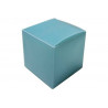 Scatola Cubo portaconfetti traslucido Celeste in PVC 5x5x5cm 4pz