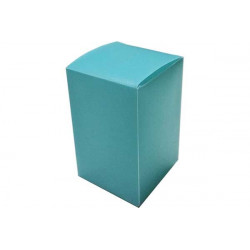 Scatola Quadrata portaconfetti traslucido Celeste in PVC 5x5x8cm 4pz