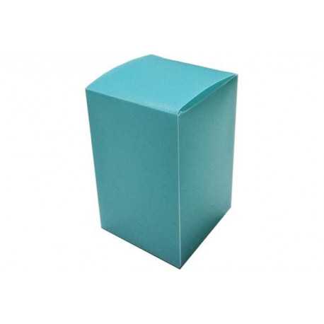 Scatola Quadrata portaconfetti traslucido Celeste in PVC 5x5x8cm 4pz Scatola Quadrata portaconfetti traslucido Celeste in PVC 5x5x8cm 4pz