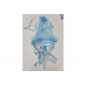 Cono portaconfetti celeste con placca decorativa 10cm Cono portaconfetti celeste con placca decorativa 10cm