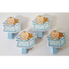 Set Mollettina decorativa Pacco Regalo bimbo Celeste pz4 Set Mollettina decorativa Pacco Regalo bimbo Celeste pz4