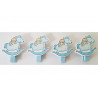 Set Mollettina decorativa Dondolo bimbo Celeste pz4 Set Mollettina decorativa Dondolo bimbo Celeste pz4