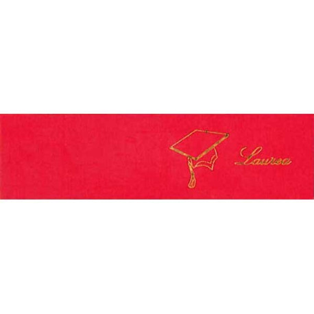 100 Bigliettini Bomboniera Per Laurea | Colore Rosso | Personalizzabili Con Stampa Testo