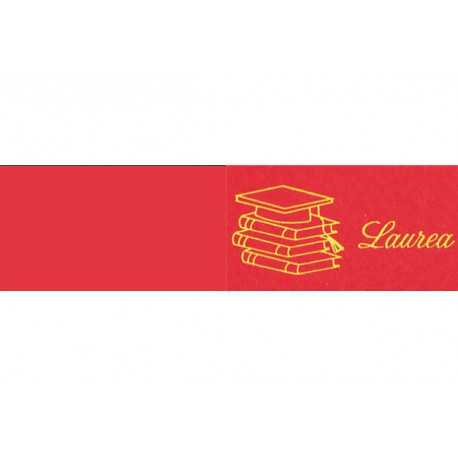 5 bigliettini per bomboniere stampabili Laurea Libri rosso e oro
