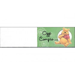 5 bigliettini per bomboniere stampabili Compleanno Tema Winnie the pooh