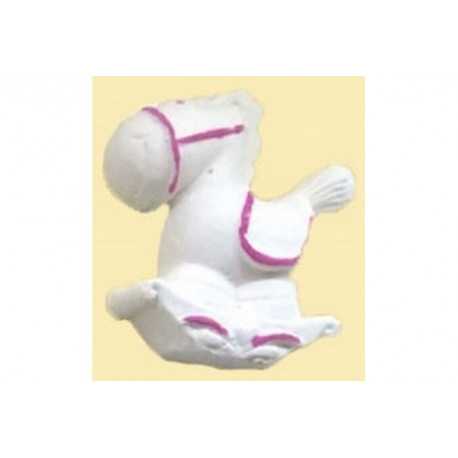 Gessetto Profumato Cavallo a Dondolo Decorato Rosa Gessetto Profumato Cavallo a Dondolo Decorato Rosa