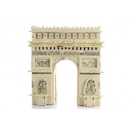 Puzzle 3D grande in legno tema Arco di trionfo Puzzle 3D grande in legno tema Arco di trionfo