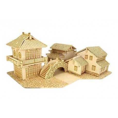 Puzzle 3D grande in legno tema Ponte cinese Puzzle 3D grande in legno tema Ponte cinese