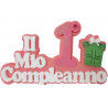 Festone Polistirolo Il Mio 1° Compleanno con Regalo Rosa glitterato 39x23x5cm Festone Polistirolo Il Mio 1° Compleanno con Regalo Rosa glitterato 39x23x5cm