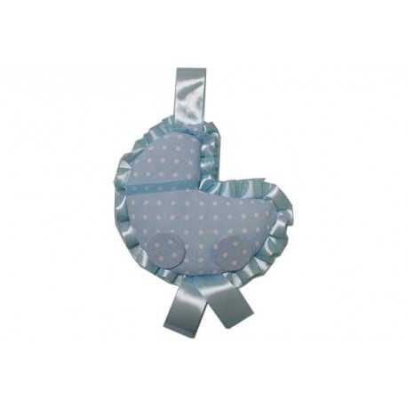 Coccarda Nascita Forma Carrozzina Colore Celeste Coccarda Nascita Forma Carrozzina Colore Celeste