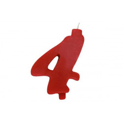 Candela Rossa Maxi n° 4 cm 12