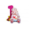 Candela Primo Compleanno Orso Rosa cm 10 Candela Primo Compleanno Orso Rosa cm 10