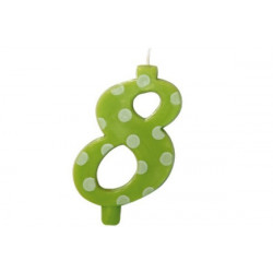 Candela Pois Verde Lime Maxi cm 12 n° 8