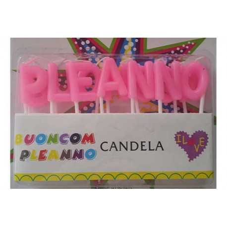 Candeline alfabetiche “Buon Compleanno” Rosa Candeline alfabetiche “Buon Compleanno” Rosa