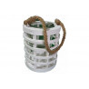 Vaso portafiori in legno con bicchiere rotondo 18x15cm Vaso portafiori in legno con bicchiere rotondo 18x15cm