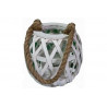 Vaso portafiori in legno con bicchiere rotondo 18x18cm Vaso portafiori in legno con bicchiere rotondo 18x18cm