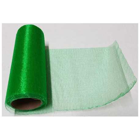 Rotolo organza effetto lucido Verde 14cmx8m