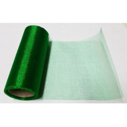 Rotolo organza effetto lucido Verde Smeraldo 14cmx8m